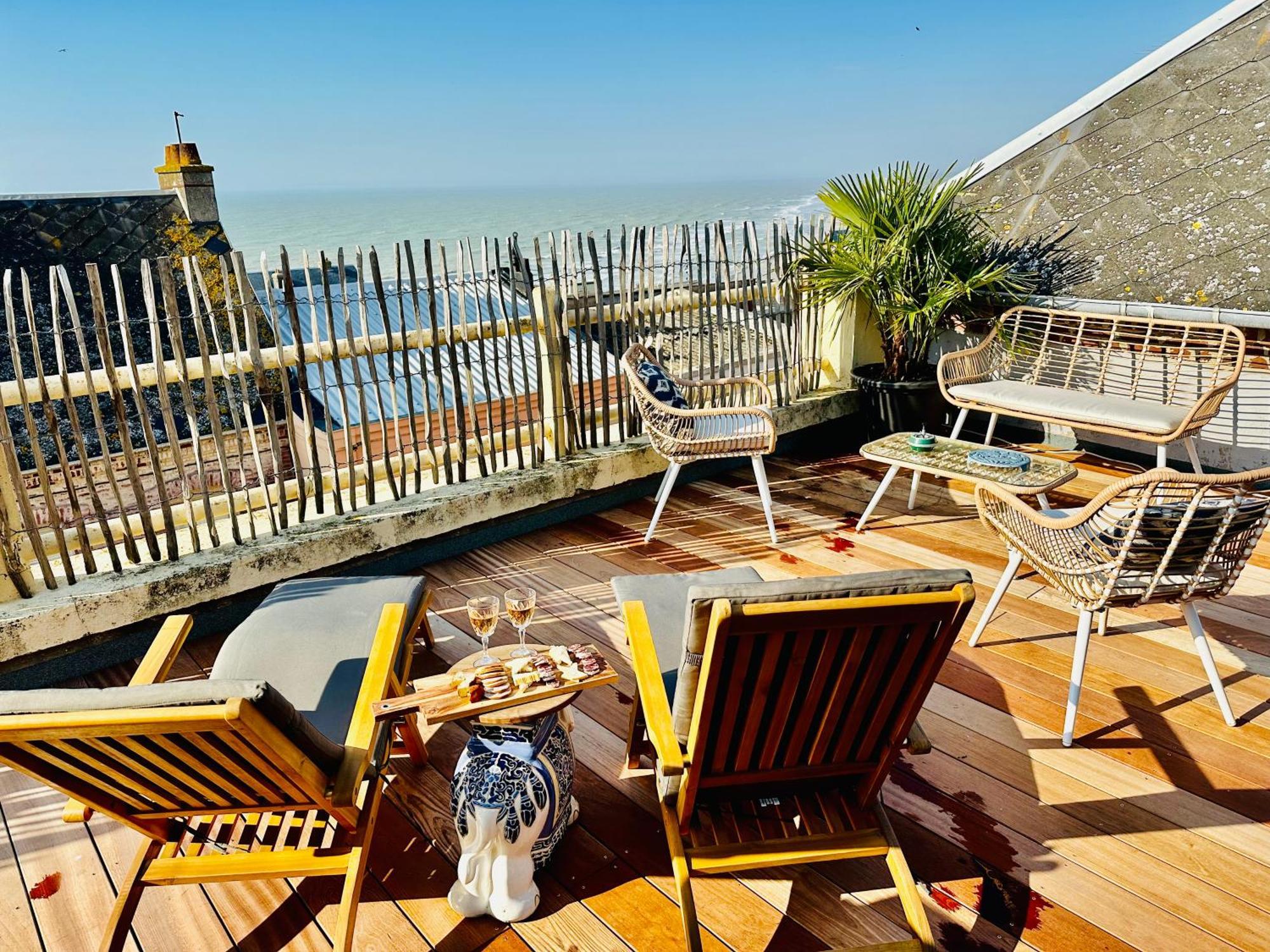La Terrasse D'Ault Apartment Bagian luar foto